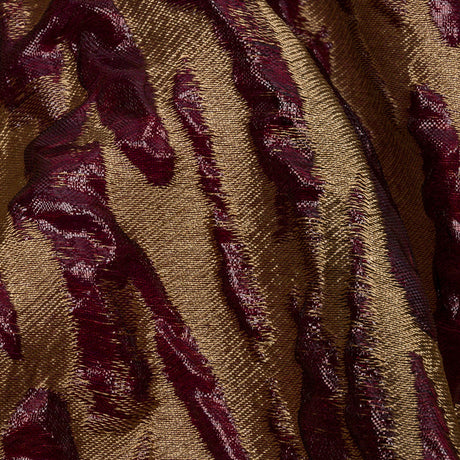 Metallic Wine and Gold Abstract Luxury Brocade