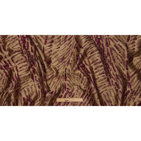 Metallic Wine and Gold Abstract Luxury Brocade