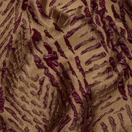 Metallic Wine and Gold Abstract Luxury Brocade