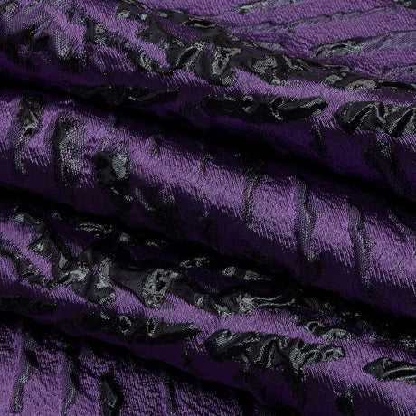 Metallic Purple and Black Abstract Luxury Brocade