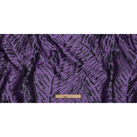 Metallic Purple and Black Abstract Luxury Brocade