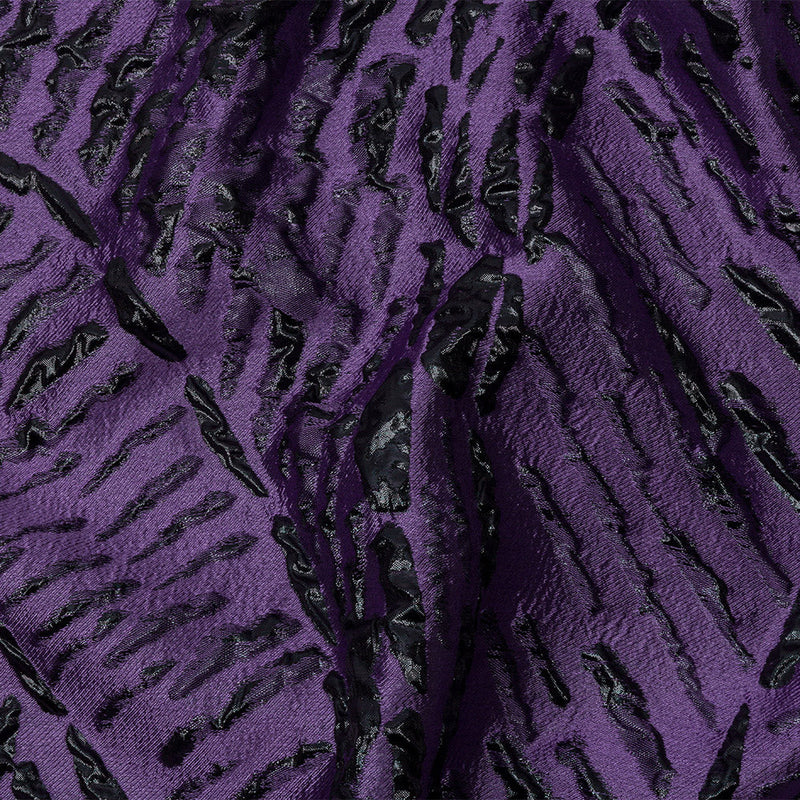 Metallic Purple and Black Abstract Luxury Brocade