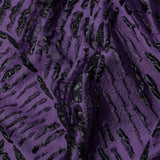 Metallic Purple and Black Abstract Luxury Brocade