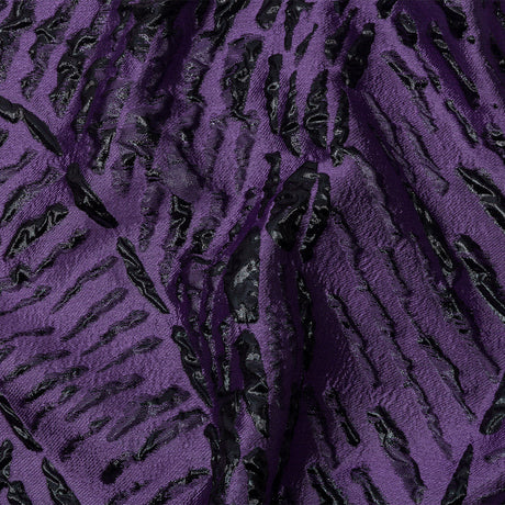 Metallic Purple and Black Abstract Luxury Brocade