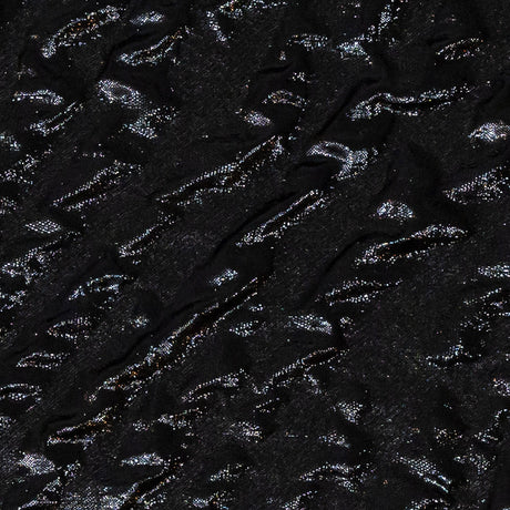 Metallic Black Abstract Luxury Brocade