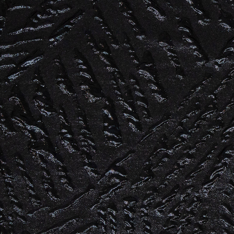 Metallic Black Abstract Luxury Brocade