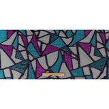 Metallic Teal and Sparkling Fuchsia Geometric Burnout Luxury Brocade