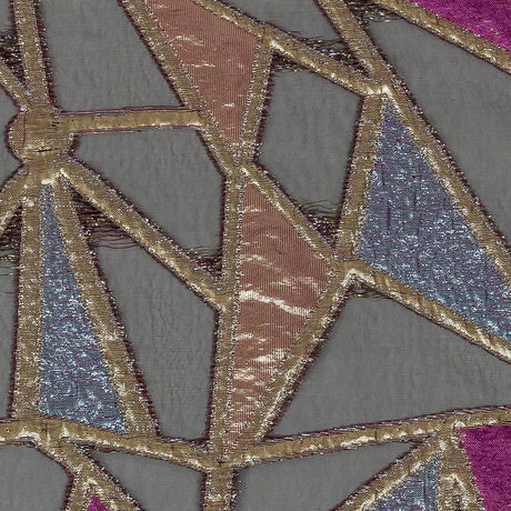 Metallic Glitteratti, Orchid Pink and Lavender Shimmer Geometric Burnout Luxury Brocade