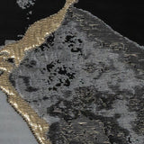 Metallic Gold and Black Abstract Burnout Luxury Brocade