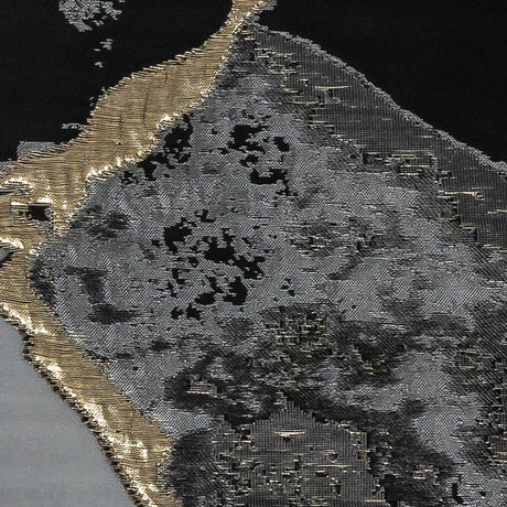 Metallic Gold and Black Abstract Burnout Luxury Brocade