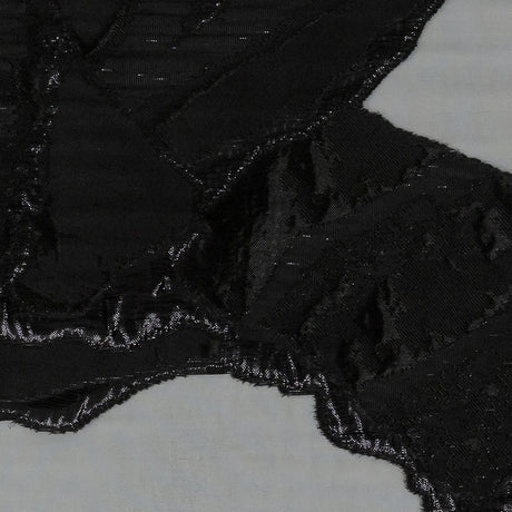 Metallic Black Abstract Burnout Luxury Brocade
