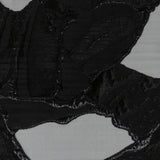 Metallic Black Abstract Burnout Luxury Brocade