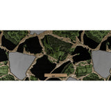 Metallic Glitteratti and Green Abstract Burnout Luxury Brocade