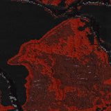 Metallic Black and Red Abstract Burnout Luxury Brocade
