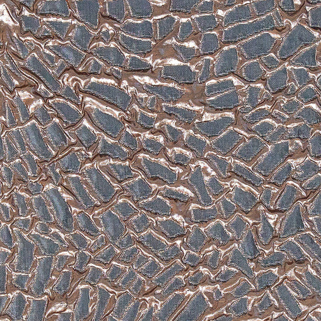Metallic Rose Gold and Gunmetal Abstract Luxury Brocade