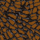 Metallic Rose Copper and Black Abstract Luxury Brocade