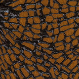 Metallic Rose Copper and Black Abstract Luxury Brocade