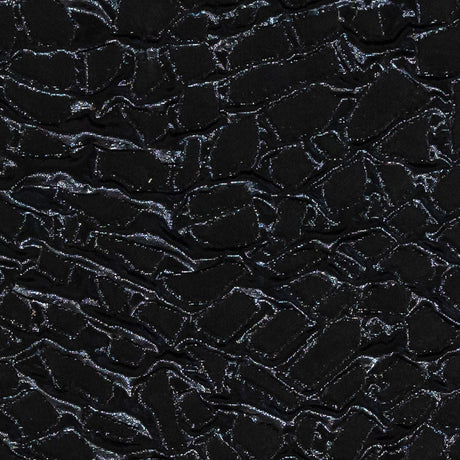 Metallic Black Abstract Luxury Brocade