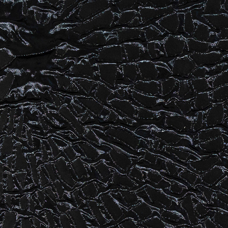 Metallic Black Abstract Luxury Brocade