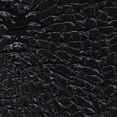 Metallic Black Abstract Luxury Brocade