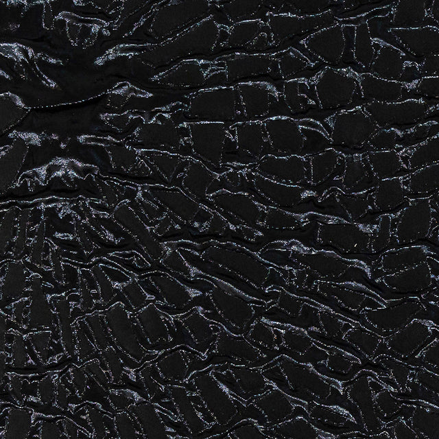 Metallic Black Abstract Luxury Brocade