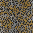 Metallic Black, Gold and Silver Leopard Patterned Luxury Brocade