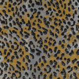 Metallic Black, Gold and Silver Leopard Patterned Luxury Brocade
