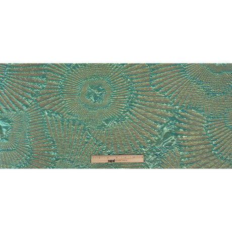 Metallic Iridescent Turquoise, Yellow and Pink Abstract Luxury Brocade