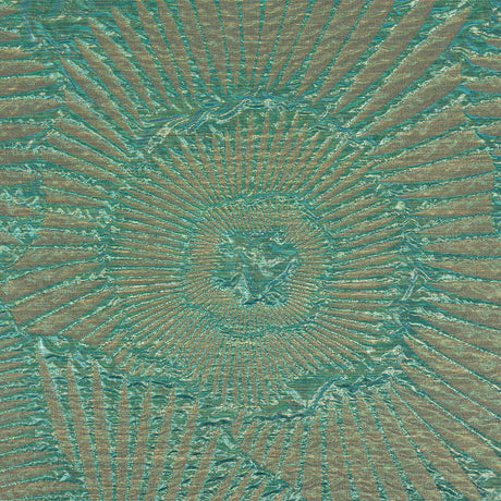 Metallic Iridescent Turquoise, Yellow and Pink Abstract Luxury Brocade