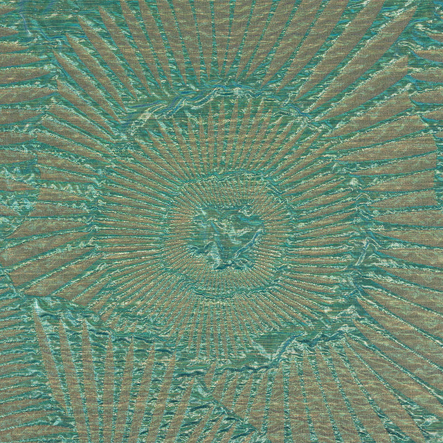 Metallic Iridescent Turquoise, Yellow and Pink Abstract Luxury Brocade