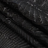 Metallic Black Abstract Luxury Brocade