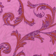 Metallic Magenta, Red and Hot Pink Scrolls Luxury Brocade