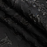 Metallic Black Scrolls Luxury Brocade