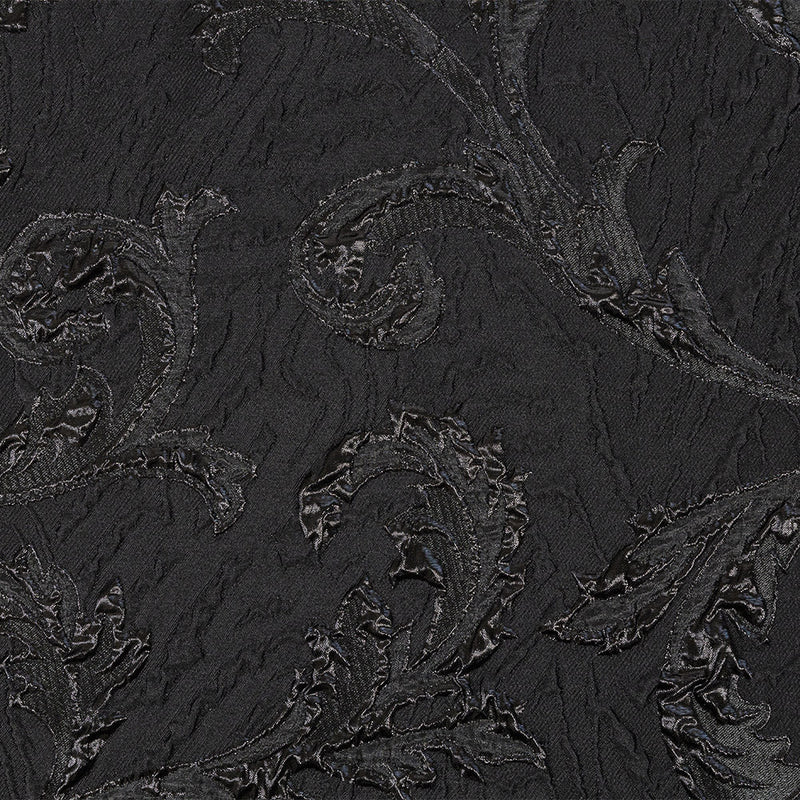 Metallic Black Scrolls Luxury Brocade