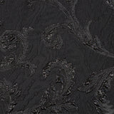 Metallic Black Scrolls Luxury Brocade