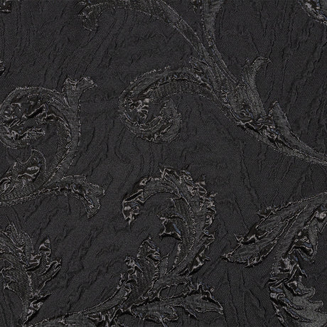 Metallic Black Scrolls Luxury Brocade
