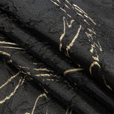 Metallic Gold and Black Floral Silhouettes Luxury Brocade