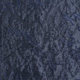 Metallic Royal and Navy Blue Floral Silhouettes Luxury Brocade