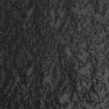 Metallic Black Floral Silhouettes Luxury Brocade