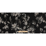 Metallic Silver, Black and Gray Floral Luxury Brocade