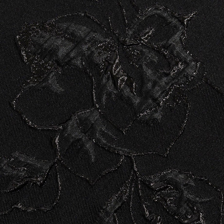 Metallic Black Floral Luxury Brocade