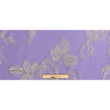 Metallic Gunmetal and Lavender Floral Luxury Brocade