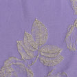 Metallic Gunmetal and Lavender Floral Luxury Brocade