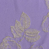 Metallic Gunmetal and Lavender Floral Luxury Brocade