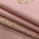 Metallic Gold and Pink Floral Luxury Brocade