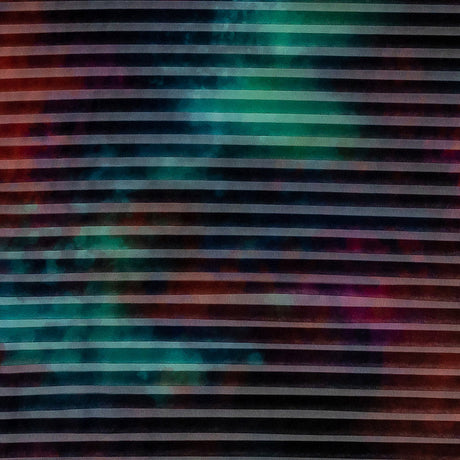 Accordion Pleated Organdy - Red, Green and Blue Abstract