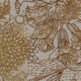 Metallic Antique Gold and Gray Floral Luxury Brocade