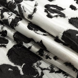 White and Black Floral Luxury Brocade