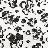 White and Black Floral Luxury Brocade
