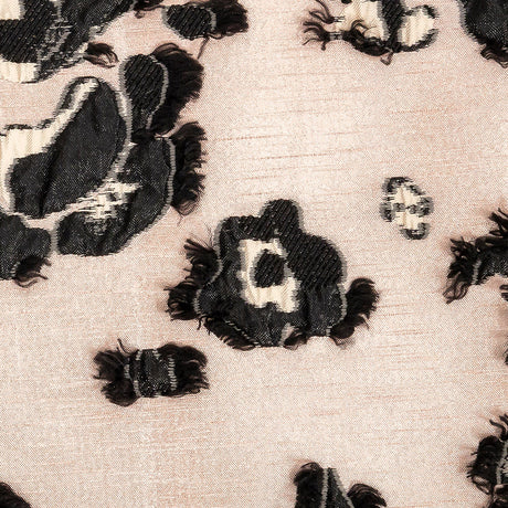 Peach and Dusty Rose Floral Luxury Brocade